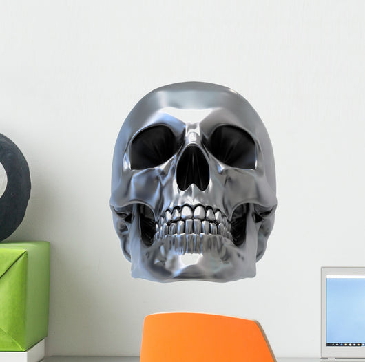 Metallic Skull Wall Decal