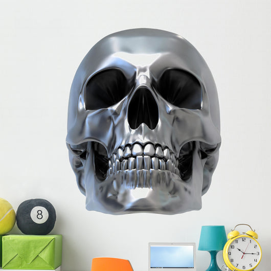 Metallic Skull Wall Decal