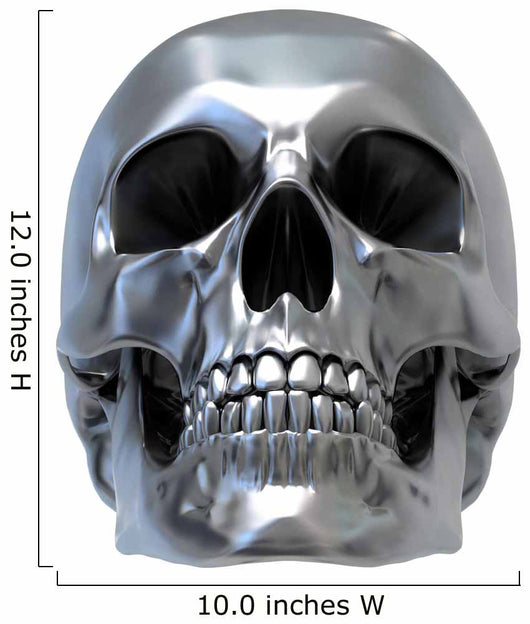 Metallic Skull Wall Decal