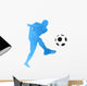 Abstract Vector Blue Football Wall Decal