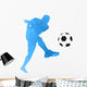 Abstract Vector Blue Football Wall Decal