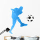 Abstract Vector Blue Football Wall Decal
