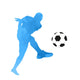 Abstract Vector Blue Football Wall Decal