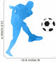 Abstract Vector Blue Football Wall Decal