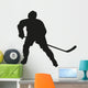 Ice Hockey Player Silhouette Wall Decal
