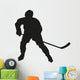 Ice Hockey Player Silhouette Wall Decal