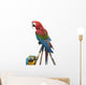 Colorful Parrot Macaw Isolated On White Background Wall Decal
