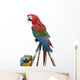 Colorful parrot macaw isolated on white background Wall Decal