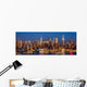New York City Manhattan midtown buildings skyline night Wall Mural