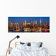 New York City Manhattan midtown buildings skyline night Wall Mural