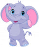 Cute Elephant Wall Decal