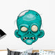 Cartoon zombie face Wall Decal