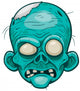 Cartoon Zombie Face Wall Decal