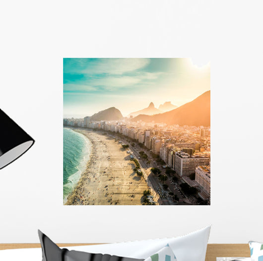 Aerial view of Copacabana Beach in Rio de Janeiro, Brazil Wall Mural