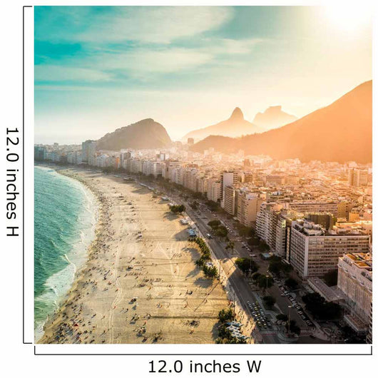 Aerial view of Copacabana Beach in Rio de Janeiro, Brazil Wall Mural
