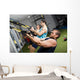 Real people training crossfit Wall Mural