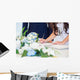 Bride signing wedding license Wall Mural