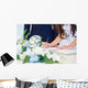 Bride signing wedding license Wall Mural