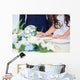 Bride signing wedding license Wall Mural
