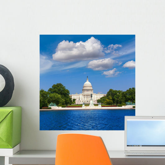 Capitol building Washington DC sunlight USA Wall Mural
