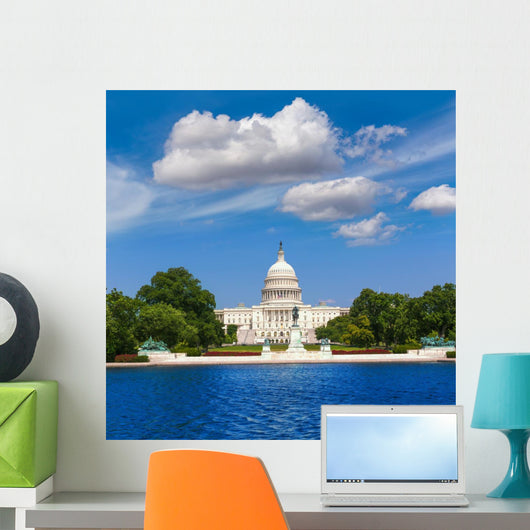 Capitol building Washington DC sunlight USA Wall Mural
