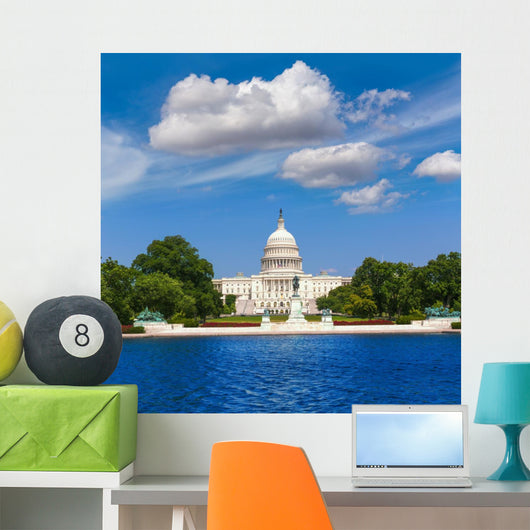 Capitol building Washington DC sunlight USA Wall Mural