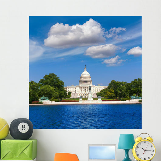 Capitol building Washington DC sunlight USA Wall Mural