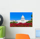 Capitol building Washington DC pink flowers USA Wall Mural