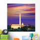 Washington Monument Capitol and Lincoln memorial Wall Mural