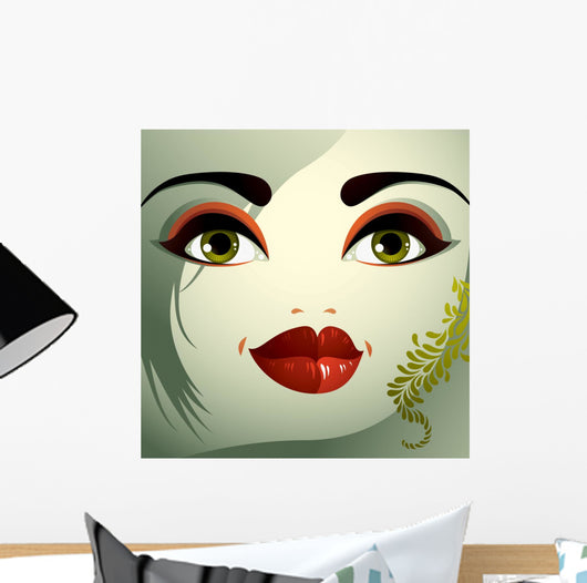 Parts Face Young Beautiful Wall Decal