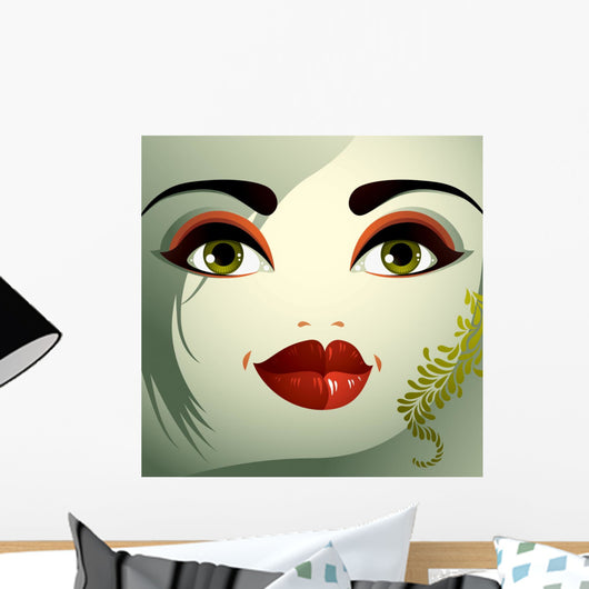 Parts Face Young Beautiful Wall Decal