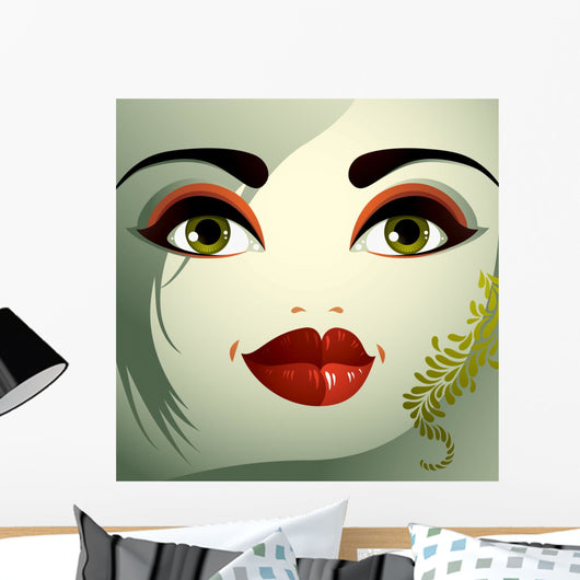 Parts Face Young Beautiful Wall Decal