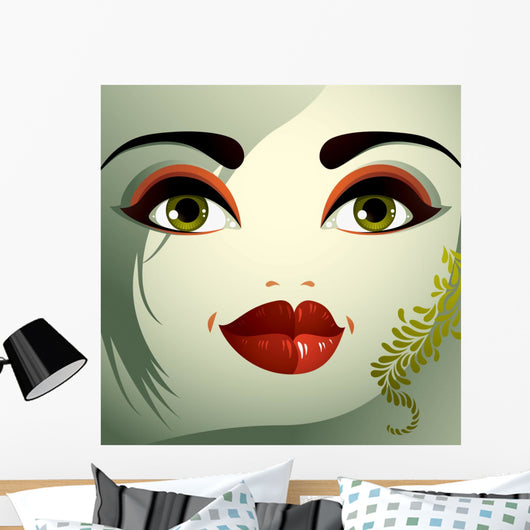 Parts Face Young Beautiful Wall Decal