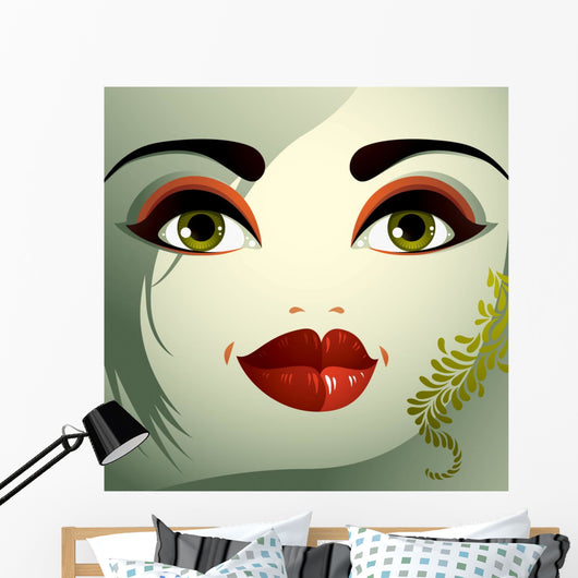 Parts Face Young Beautiful Wall Decal