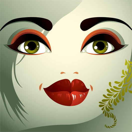 Parts Face Young Beautiful Wall Decal