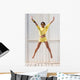 Happy Woman Jumping Wall Mural