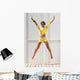 Happy Woman Jumping Wall Mural
