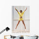 Happy Woman Jumping Wall Mural