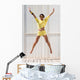 Happy Woman Jumping Wall Mural
