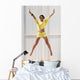 Happy Woman Jumping Wall Mural