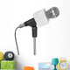 News microphone with blank box, isolated on a white background. Wall Decal