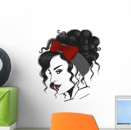 woman with undo and red headband Wall Decal