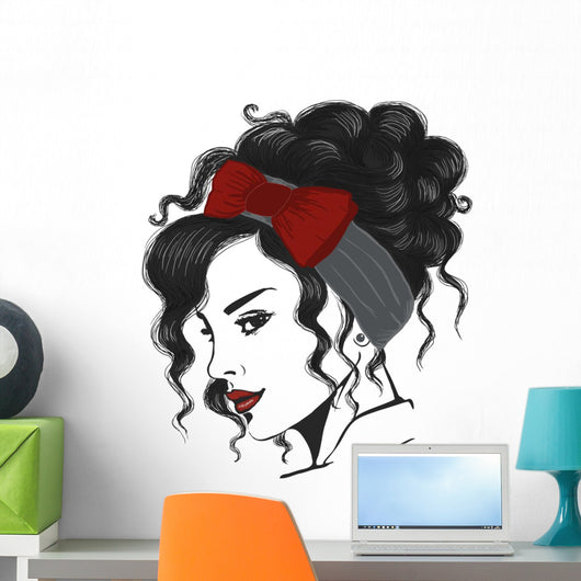 woman with undo and red headband Wall Decal