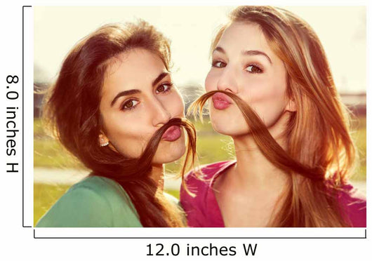 Two girls kid around Wall Mural
