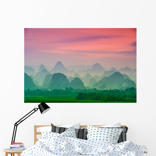Karst Mountains Guilin China Wall Decal