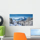 Winter landscape in the Alps with church Wall Mural