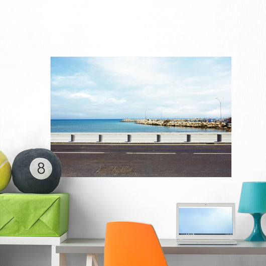Asphalt Road near Port Wall Decal