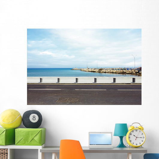 Asphalt Road near Port Wall Decal