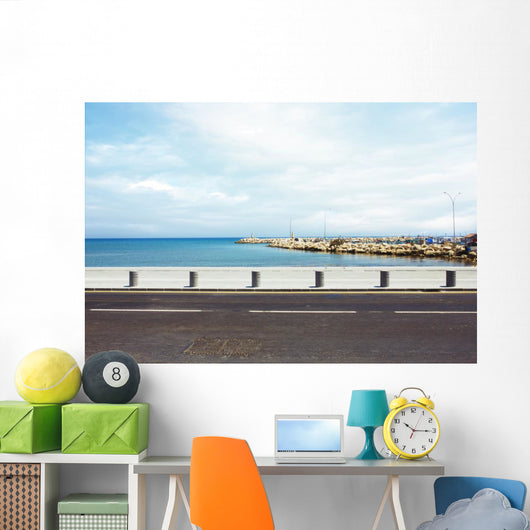 Asphalt Road near Port Wall Decal
