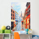 Couple Walking Streets Paris Wall Decal